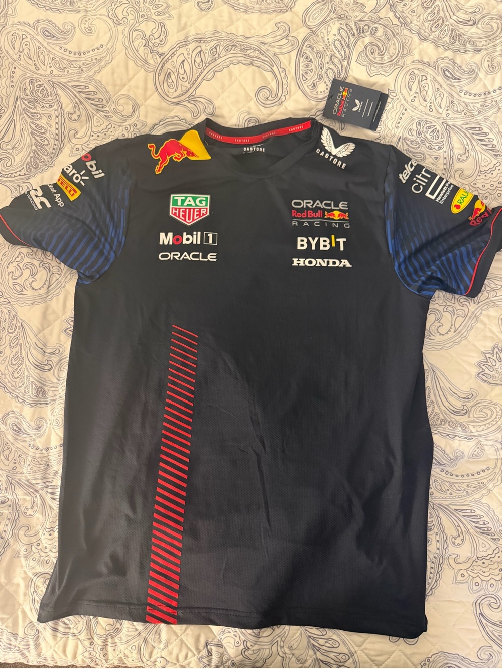Red Bull Racing Men’s Black Team Jersey with Sponsor Logos